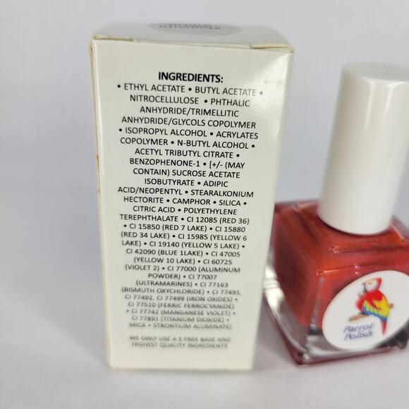 Parrot Polish "Magenta Storm" NEW Pink Red Glitter Shimmer Holo Metallic Lacquer - Picture 5 of 6